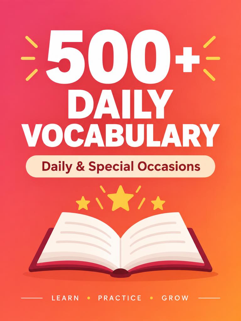500+ Daily & Special Occasion Vocabulary eBook cover