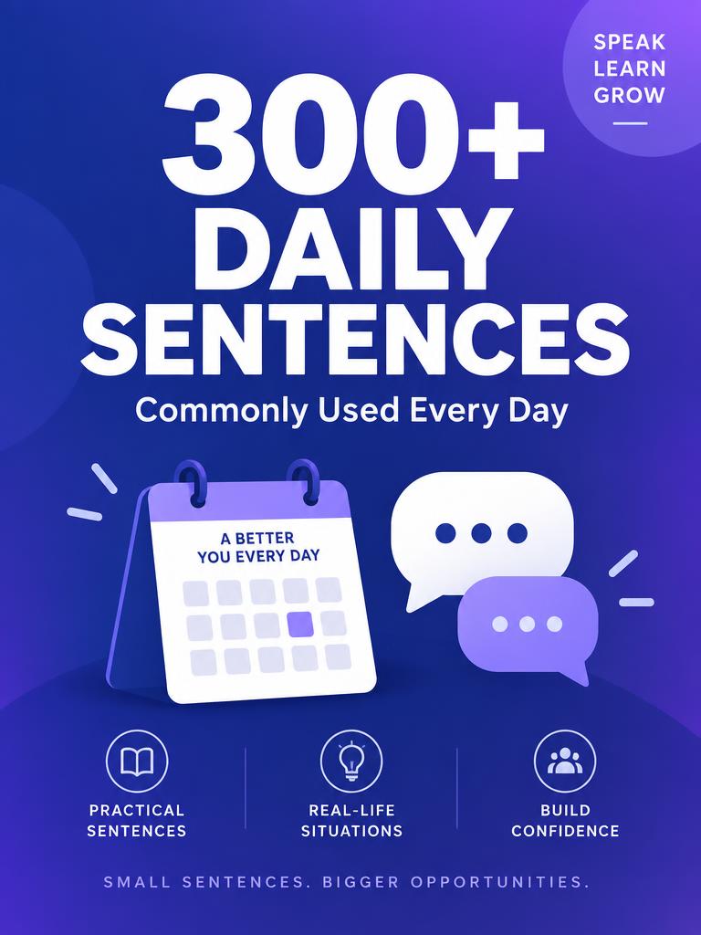 300+ Commonly Used Daily Sentences eBook cover