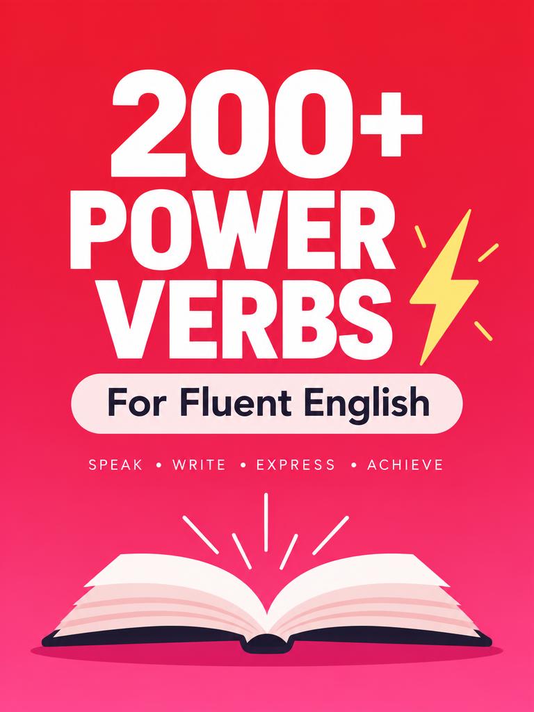 200+ Power Verbs For Fluent English eBook cover
